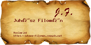Juhász Filomén névjegykártya